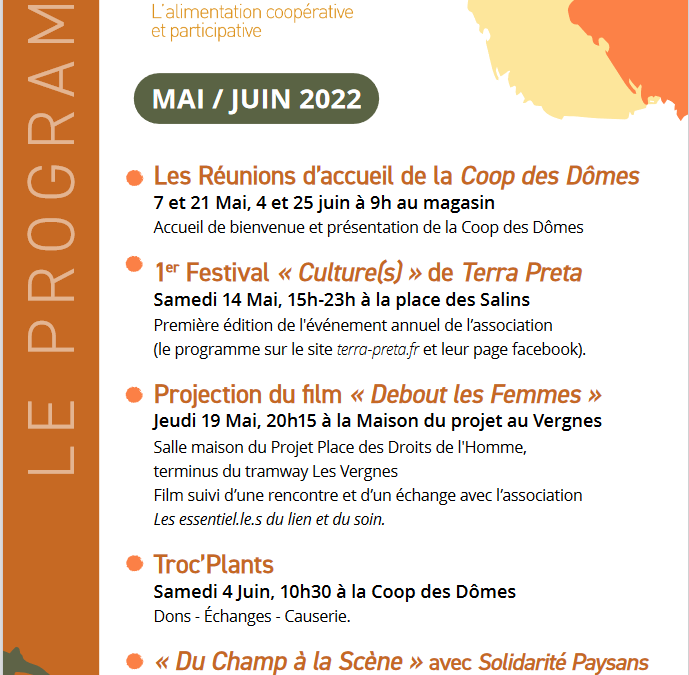 Programme Mai-Juin 2022
