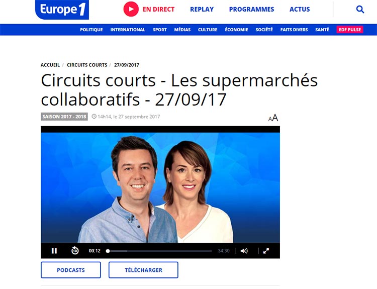 Circuits courts – Les supermarchés collaboratifs – 27/09/17